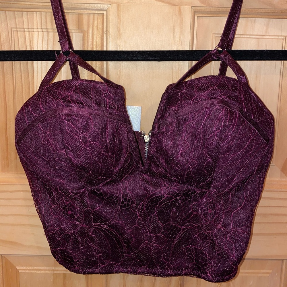 Crop top lace corset